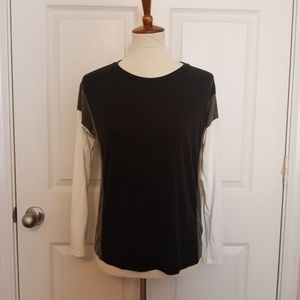 Anthropologie COA- Color Block Long Sleeve Shirt